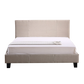 Queen Linen Fabric Bed Frame Beige