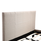Queen Linen Fabric Bed Frame Beige
