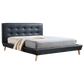 Queen PU Leather Deluxe Bed Frame Black