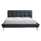 Queen PU Leather Deluxe Bed Frame Black
