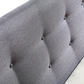 Double Linen Fabric Deluxe Bed Frame Grey