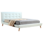 Queen PU Leather Deluxe Bed Frame White