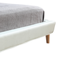 Queen PU Leather Deluxe Bed Frame White