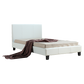 King Single PU Leather Bed Frame White