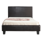 King Single PU Leather Bed Frame Brown