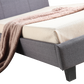 King Single Linen Fabric Bed Frame Grey