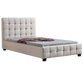 King Single Linen Fabric Deluxe Bed Frame Beige