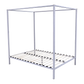 4 Four Poster Queen Bed Frame