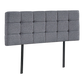 Linen Fabric Double Bed Deluxe Headboard Bedhead - Grey