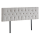 Linen Fabric King Bed Deluxe Headboard Bedhead - Beige
