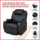 Black Massage Sofa Chair Recliner 360 Degree Swivel PU Leather Lounge 8 Point Heated