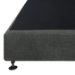 Palermo King Single Ensemble Bed Base Platinum Graphite Linen Fabric