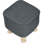 Fabric Ottoman Foot Stool Rest Pouffe Footstool Wood Storage Padded Seat