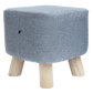 Fabric Ottoman Foot Stool Rest Pouffe Footstool Wood Storage Padded Seat