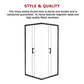 900 x 900mm Sliding Door Nano Safety Glass Shower Screen By Della Francesca