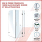 900 x 700mm Frameless 10mm Glass Shower Screen By Della Francesca