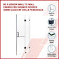 90 x 200cm Wall to Wall Frameless Shower Screen 10mm Glass By Della Francesca