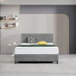 Linen Fabric Queen Bed Deluxe Headboard Bedhead - Night Ash