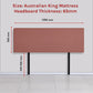 Linen Fabric King Bed Deluxe Headboard Bedhead - Pearl Copper Brown