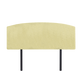 Linen Fabric Double Bed Curved Headboard Bedhead - Sulfur Yellow