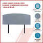 Linen Fabric Double Bed Curved Headboard Bedhead - Berlin Blue