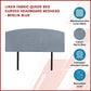 Linen Fabric Queen Bed Curved Headboard Bedhead - Berlin Blue