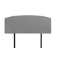 Linen Fabric Queen Bed Curved Headboard Bedhead - Night Ash