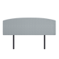 Linen Fabric King Bed Curved Headboard Bedhead - Stone Grey
