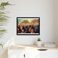 Framed canvas abstract illustration of women's freedom protests in iran Wall Art