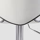 2X WhiteBar Stools Faux Leather Mid High Back Adjustable Crome Base Gas Lift Swivel Chairs